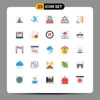 Pack of 25 Modern Flat Colors Signs and Symbols for Web Print Media such as education pollution right gas world Editable Vector Design Elements