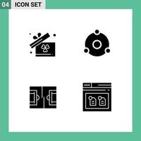 Pack of creative Solid Glyphs of gift sports ion crypto currency archive Editable Vector Design Elements