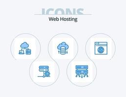 Web Hosting Blue Icon Pack 5 Icon Design. . server. network. network. hosting network vector
