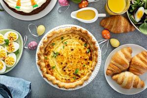 Quiche lorraine for Easter brunch photo