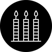 Birthday candles Vector Icon