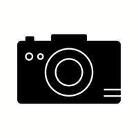 Unique Photograph On Camera Vector Glyph Icon