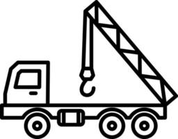 Crane Line Icon vector