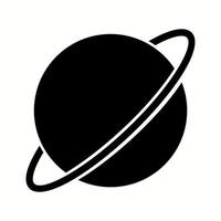 icono de glifo de vector de saturno único