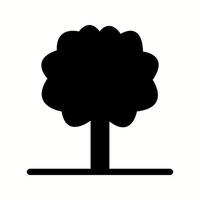 icono de glifo de vector de árbol único