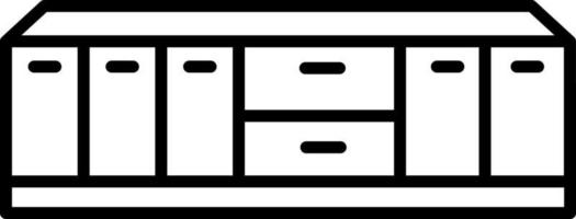 Cabinets Line Icon vector