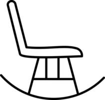 Rocking Chair Line Icon vector