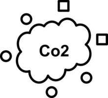 Carbon Dioxide Line Icon vector