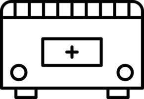 Convection Heater Line Icon vector