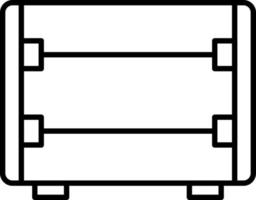 Carbon Heater Line Icon vector