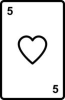 Playing Card Line Icon vector