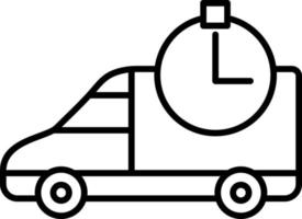 Time Based Delivery Line Icon vector
