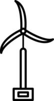 Windmill Line Icon vector