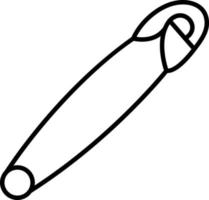 Safety Pin Line Icon vector