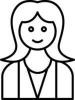 Woman Line Icon vector