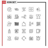 Pictogram Set of 25 Simple Lines of symbols success business man up Editable Vector Design Elements