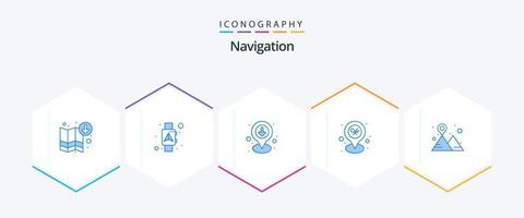 Navigation 25 Blue icon pack including map. location. smart. pin. location vector