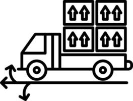 Multiple Delivery Points Line Icon vector