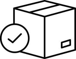 Package Delivered Line Icon vector