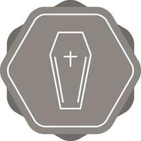 Coffin Line Icon vector