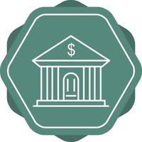 Bank Building Line Icon vector