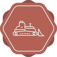 Bulldozer Line Icon vector