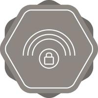 icono de línea wifi protegida vector