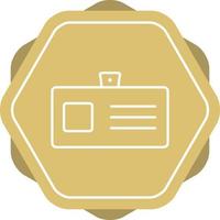 Identity Card Line Icon vector