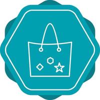 Bag with Tags Line Icon vector