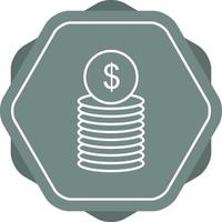 Dollar Coins Line Icon vector