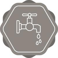 icono de línea de grifo de agua vector