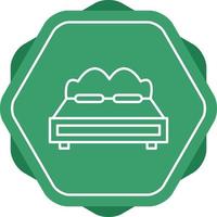 Double Bed Line Icon vector