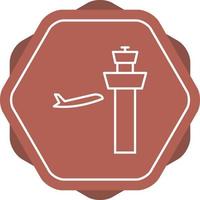 Air Control Tower Line Icon vector