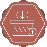 Add to Basket Line Icon vector