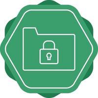 Secure Folder Line Icon vector