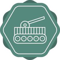 icono de línea de tanque vector