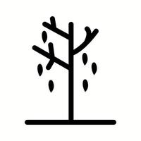 Unique Falling Leaves Vector Glyph Icon