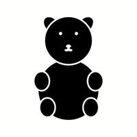 Unique Bear Vector Glyph Icon