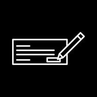 Write Cheque Vector Icon