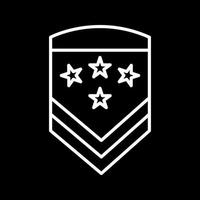 icono de vector de insignia militar