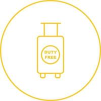 Duty Free Luggage Vector Icon