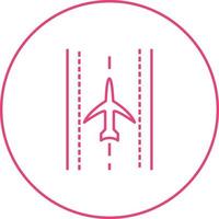 Plane on Runway Vector Icon