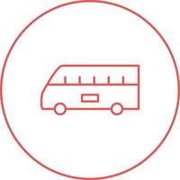 Bus on Airport Vector Icon