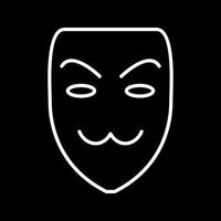 icono de vector de máscara de hacker