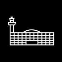 icono de vector de edificio de aeropuerto