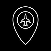 Airport Location Vector Icon