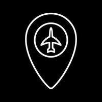 Airport Location Vector Icon