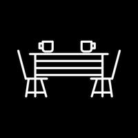 icono de vector de mesa de comedor