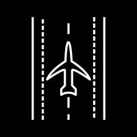 Plane on Runway Vector Icon