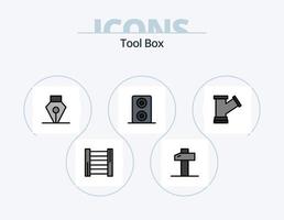 Tools Line Filled Icon Pack 5 Icon Design. . hammer. architecture. carpentry. pen vector